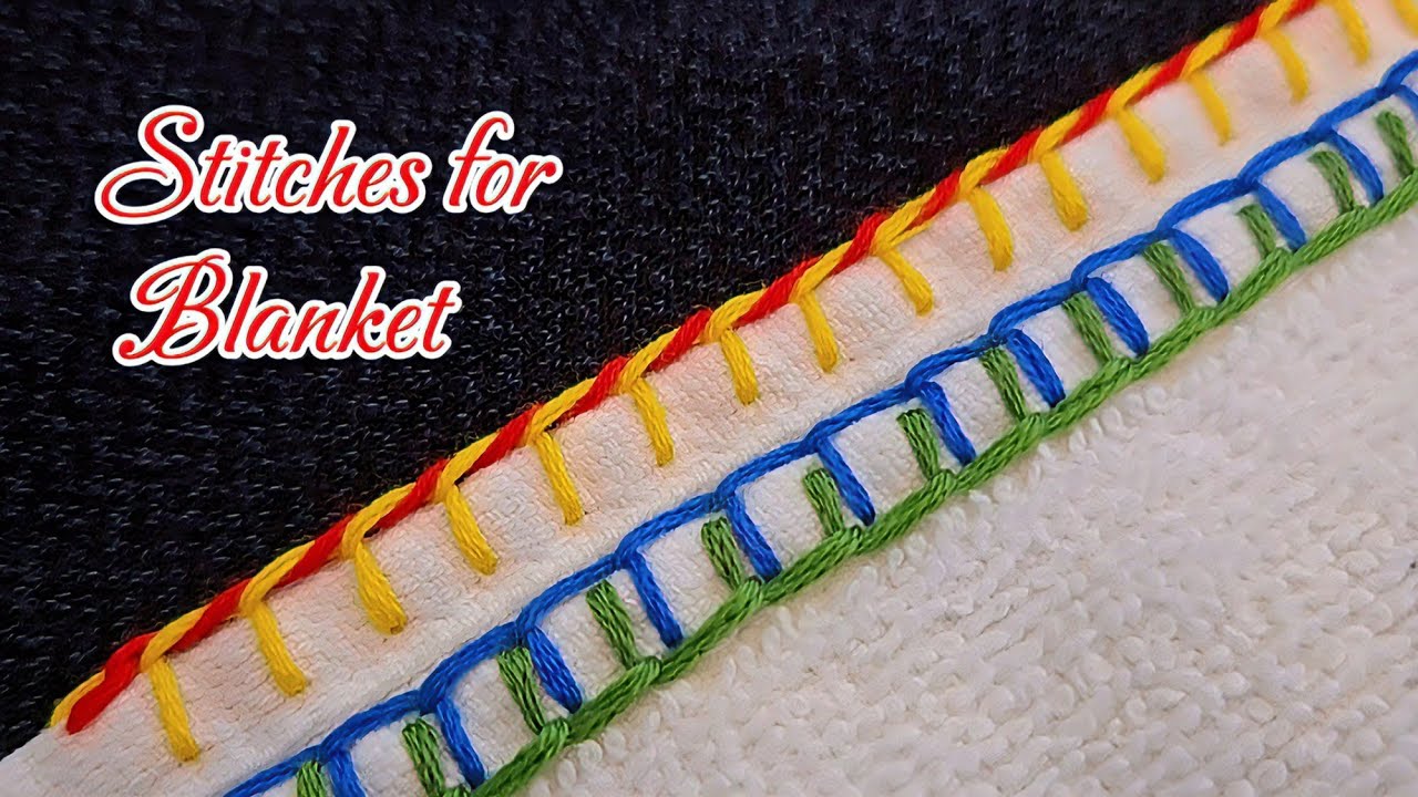 🧵 2 Beautiful Stitches for Blanket | Decorative Edge Stitches 