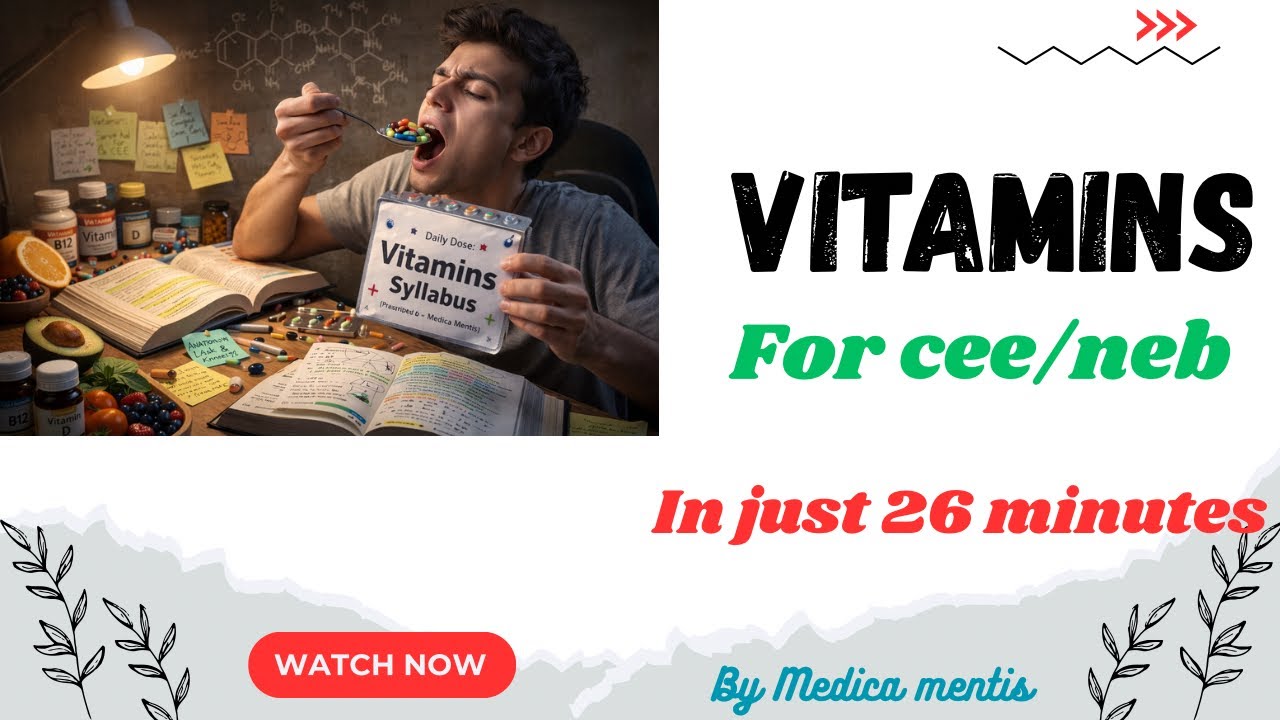 VITAMINS for CEE Aspirants | Deficiency, function and nemonics