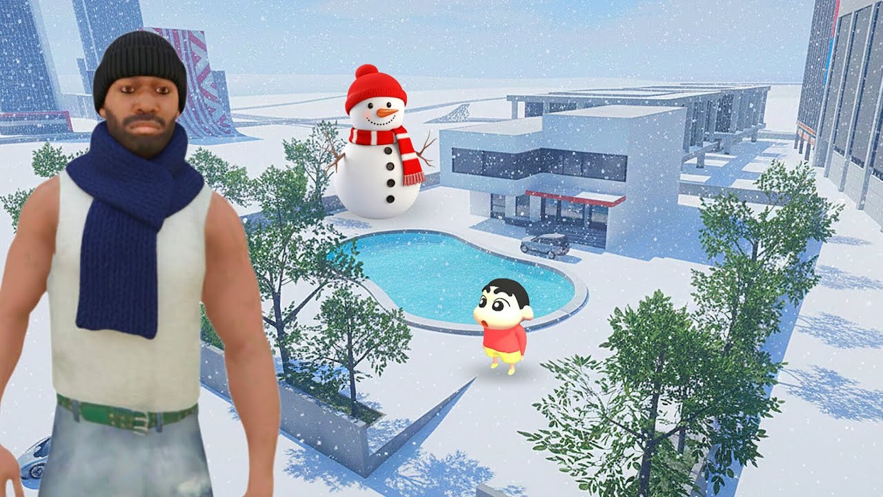 Franklin Stuck in Snow Tsunami 🥶😱 In Indian Bikes Driving 3D 