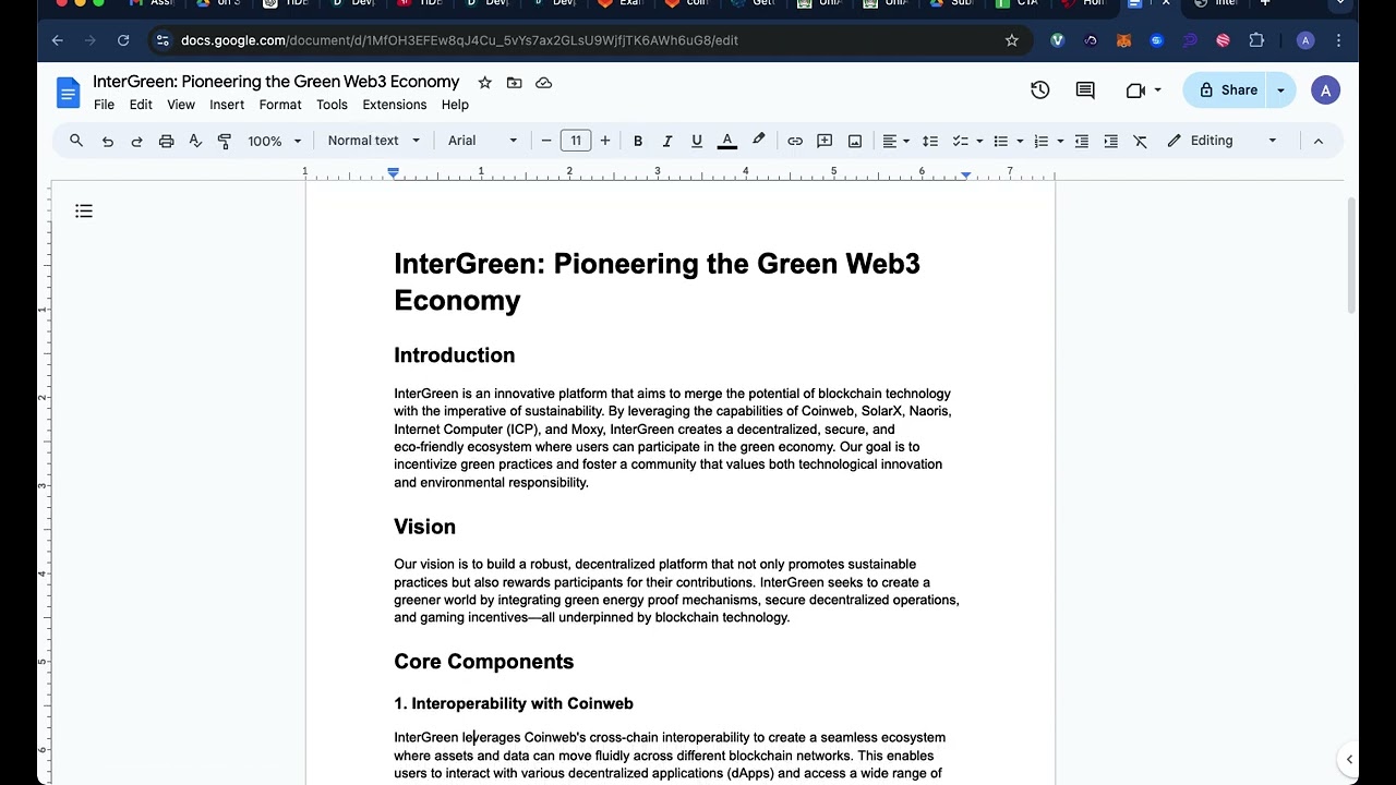 Intergreen presentation