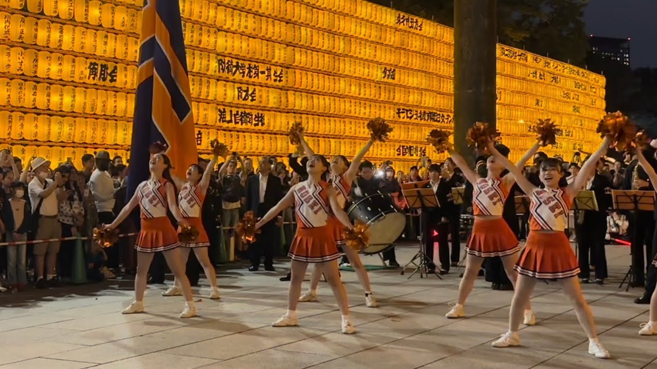 靖國神社第77回 みたままつり 法政大學応援部による「奉納慶授」　＃法政 #応援団  #靖国神社 #みたままつり