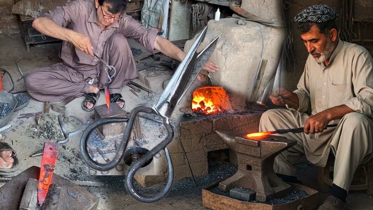 1700s Style, The Making Method Of Scissor from Raw Iron Bar and Sheet 