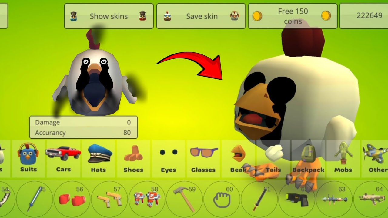 😱 HOW TO MAKE CHICKEN GUN (ENTITY 481 SKIN 4.8.0!)