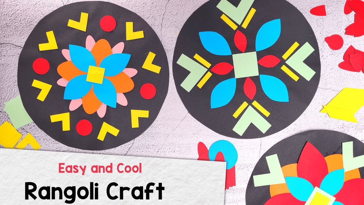 Easy Paper Rangoli Craft