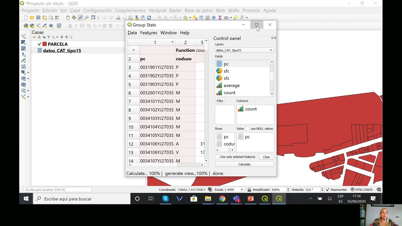 Relaciones de tablas y consultas estadísticas en QGIS |  | UPV