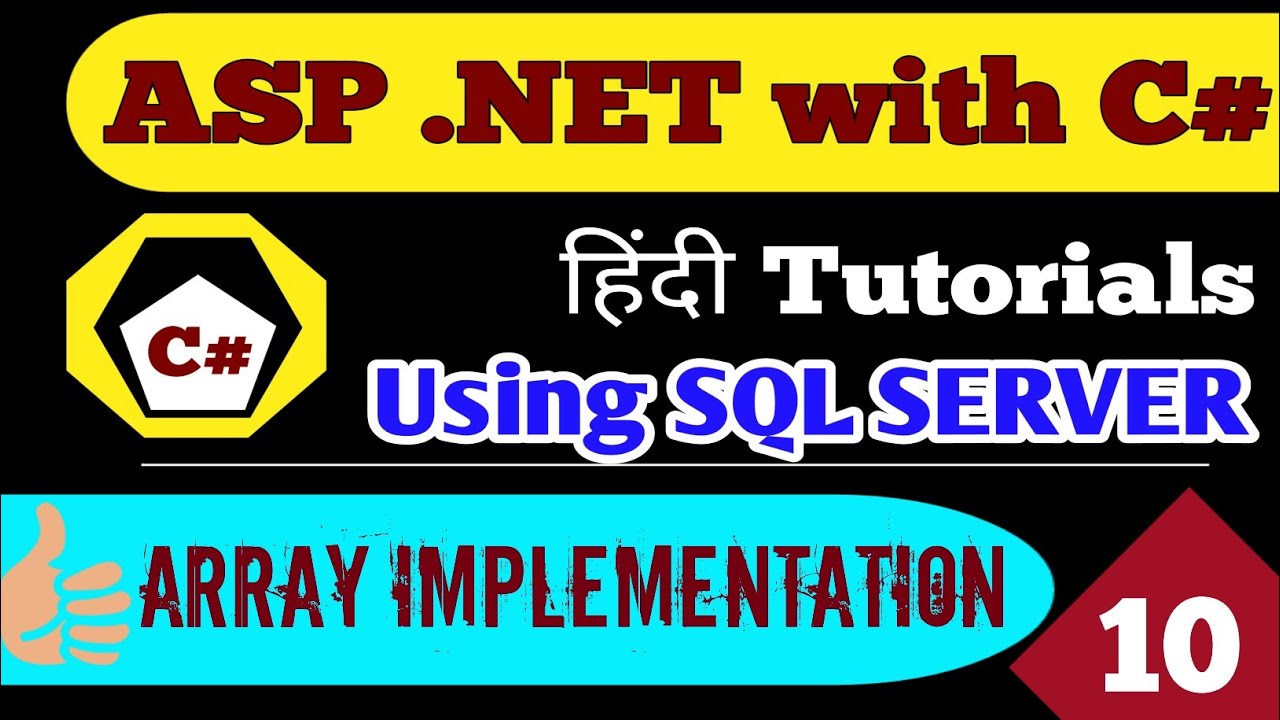 asp.net C# types of arrays |asp.net with C# Tutorial for beginners  Hindi | Definition of Array