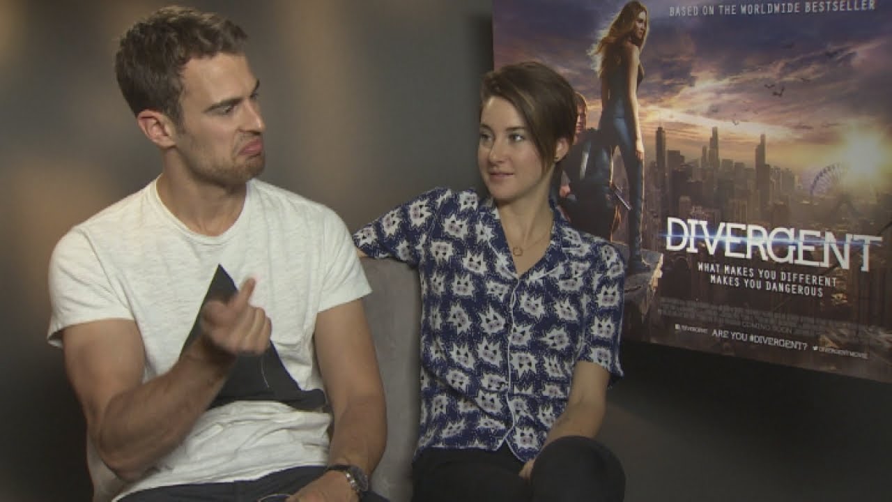 Shailene Woodley and Theo James get flirty in Divergent outtakes