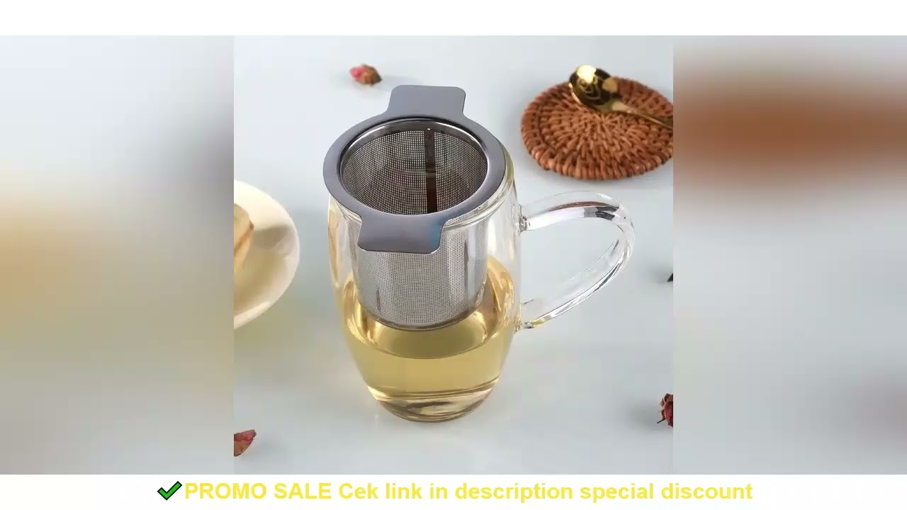 1 Pcs Stainless Steel Reusable Mesh Tea Infuser Strainer Leaf Filter Sieve Cup Parts