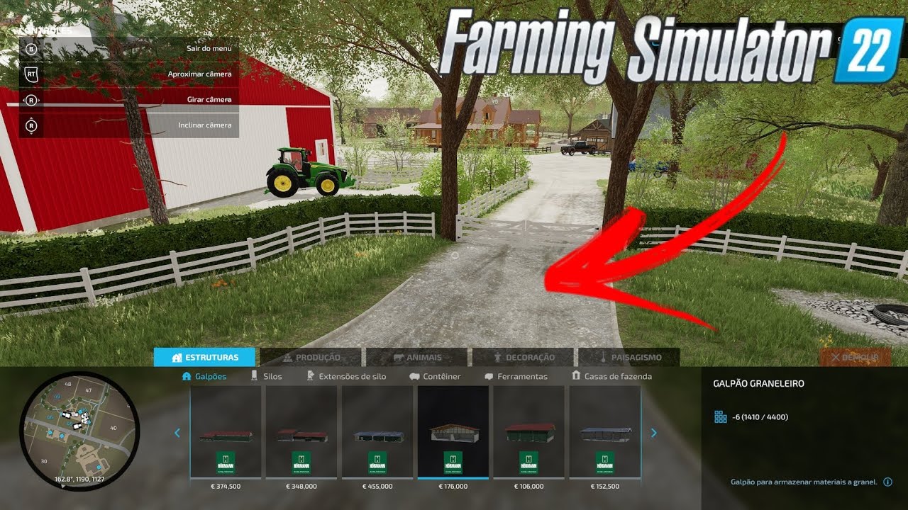 Farming simulador 22:Como construir uma linda  fazenda do zero no mapa elmcreek 🎮🚜 #fs22 #xbox