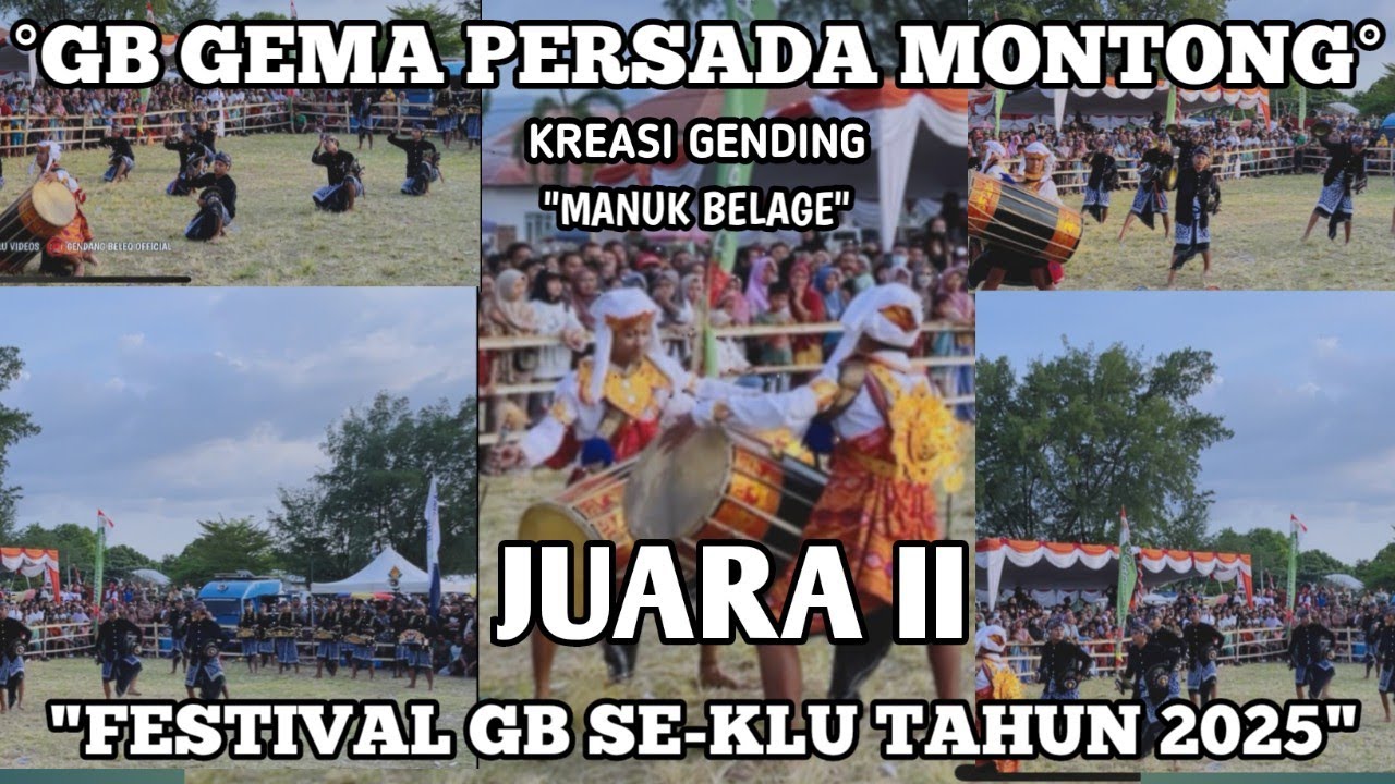TAMPIL PERDANA GB GEMA PERSADA MONTONG LANGSUG DAPAT JUARA DUA DI FETSIVAL GB SE-KLU TH 2025