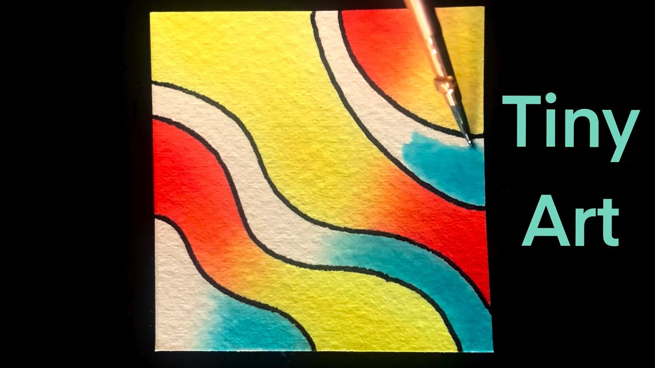 Blending VIBRANT Colours To Make Tiny Abstract Art