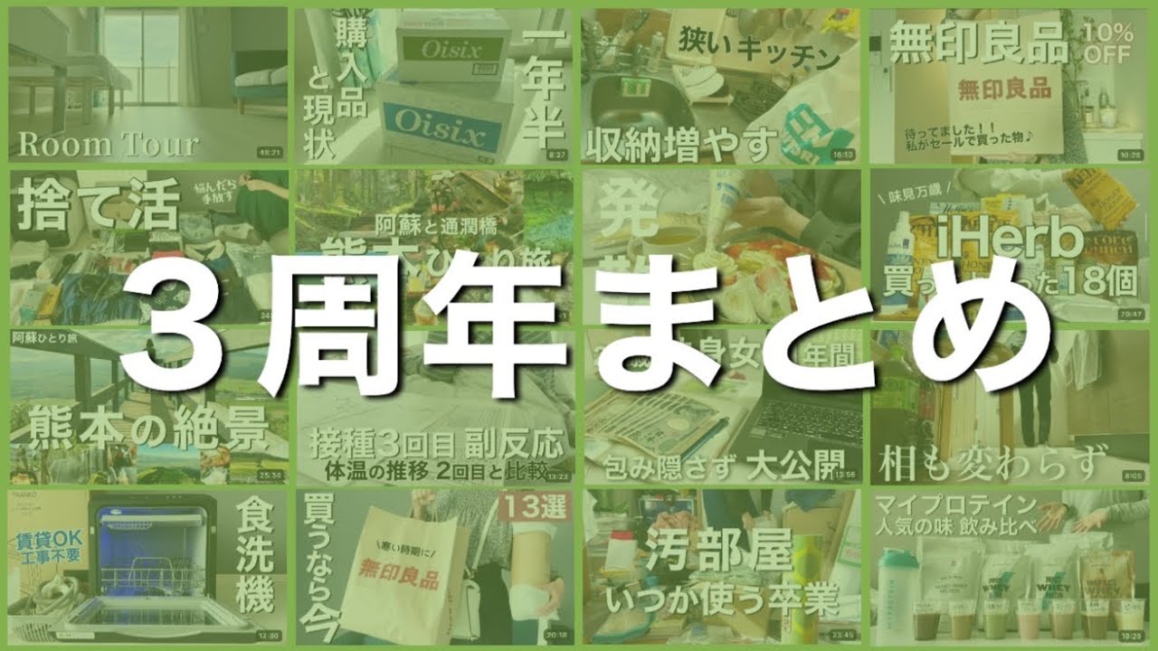 【3周年】動画まとめ。独りドミノピザパーティーで食べ過ぎる