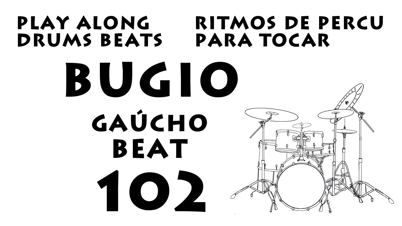 Play along Drums | Bugio Gaucho Beat 102 bpm