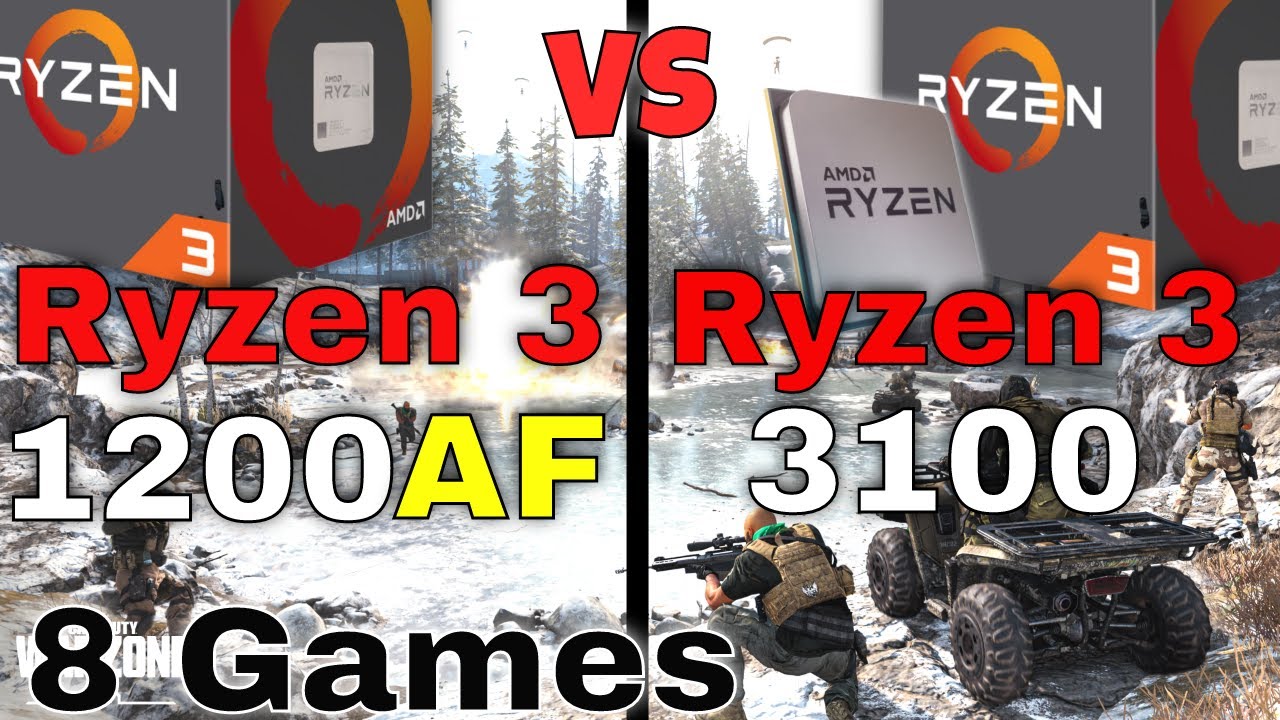 Ryzen 3 1200 AF OC vs Ryzen 3 3100 OC with a GTX 1650 Super Benchmark FPS Comparison