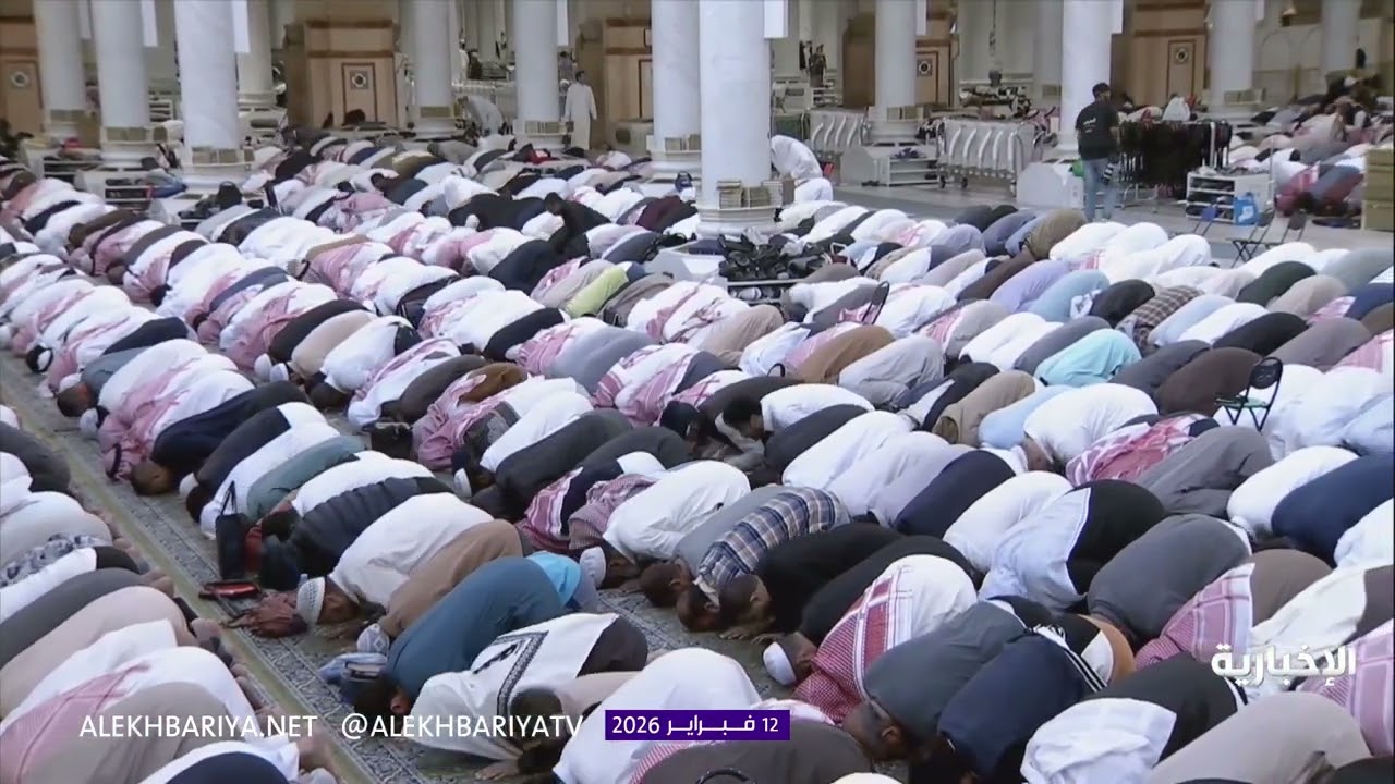 صلاة الاستسقاء في المسجد النبوي