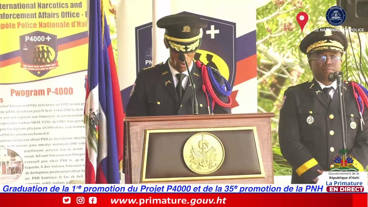 Graduation de la 1ʳᵉ promotion du Projet P4000 et de la 35ᵉ promotion de la PNH