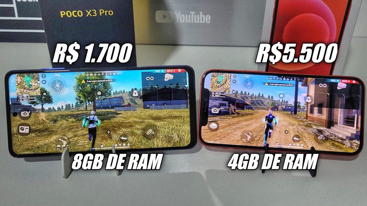 POCO X3 PRO vs IPHONE 12 TEM MUITA DIFERENÇA ? ( Call of Duty, FREE FIRE)
