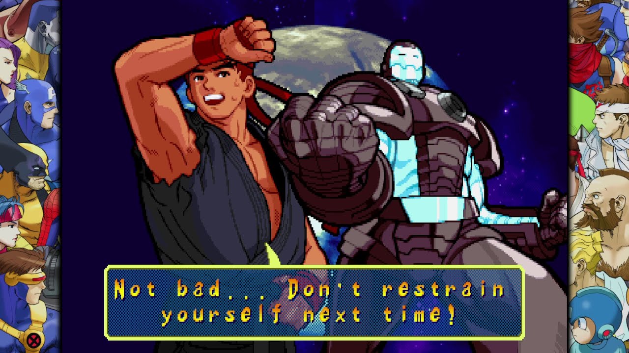 Marvel VS Capcom 1 - Ryu/War Machine - 8 Star Difficulty Playthrough
