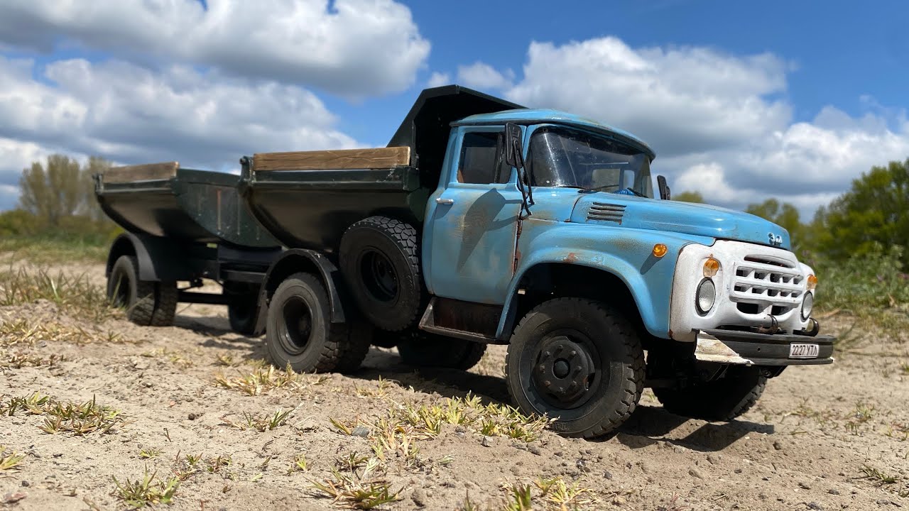 Зил 130 ммз 555 1:12 rc первый рейс zil 130 mmz 555 first drive v8