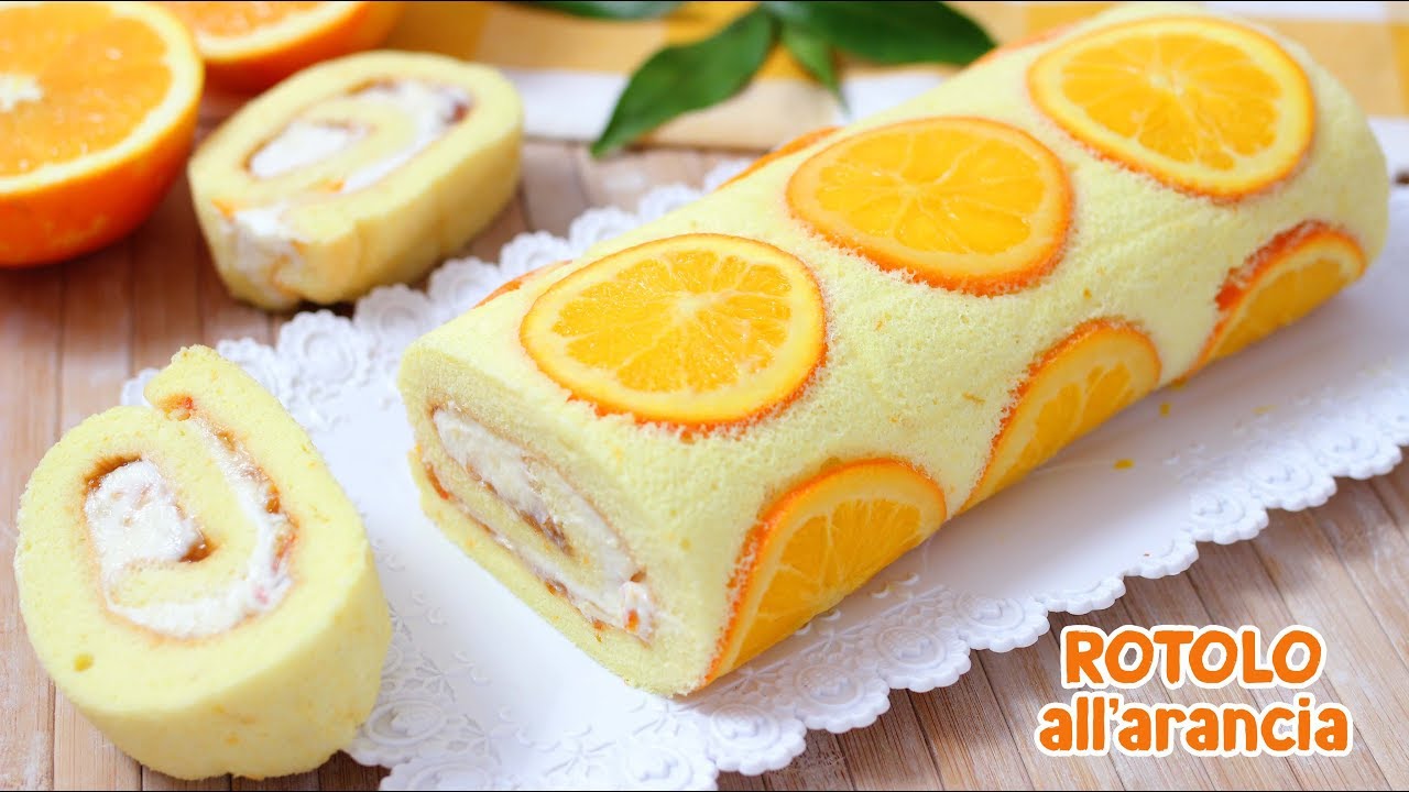 ROTOLO SOFFICE ALL'ARANCIA🍊 - Ricetta Facile - Orange Roll Cake