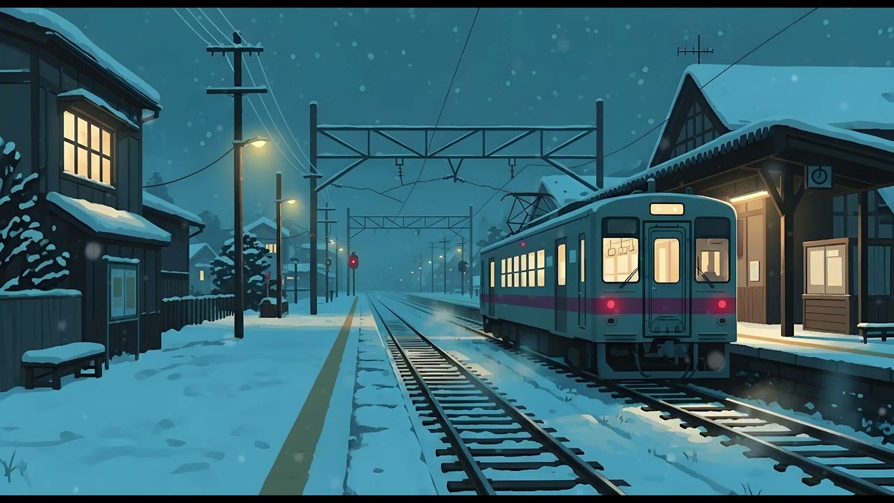 Chill Station | Lofi Beats for Deep Focus 🚉 Quiet Winter Train Station