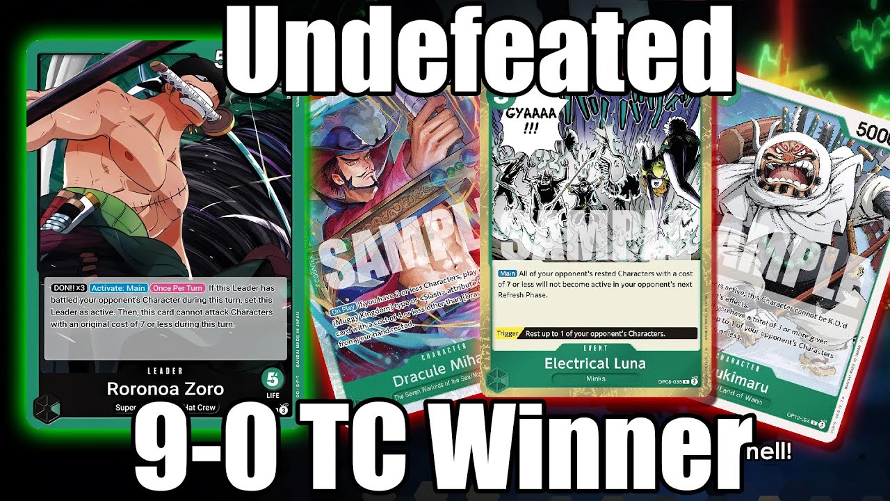 [OP12] Spiciest Zoro List?! Undefeated Treasure Cup Zoro W/ Nakama Mats | One Piece Card Game