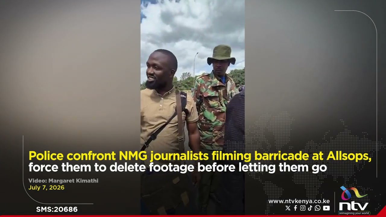 Police confront NMG journalists filming barricade at Allsops, force them to delete footage