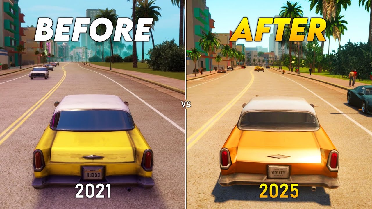 GTA Vice City: Definitive Edition vs Nextgen Edition - Physics and Details Comparison