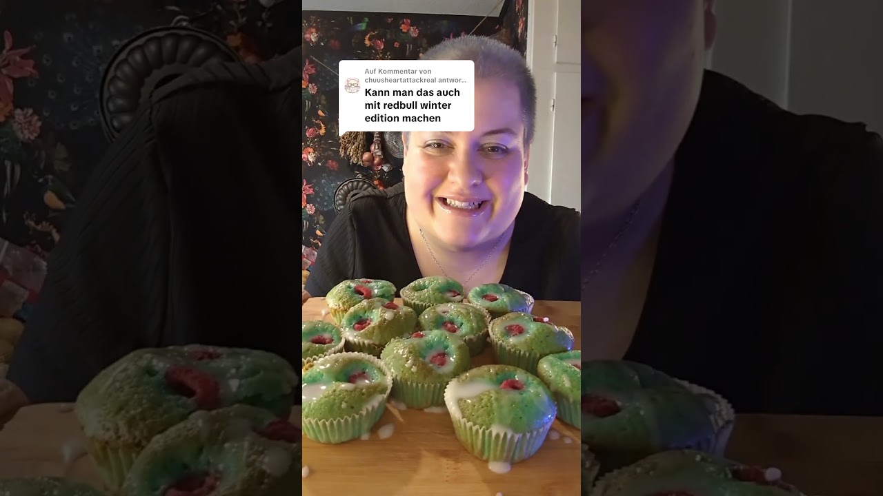 Redbull Gletschereis Himbeer Muffins #snack #redbull #energy #energydrink #foodtrend