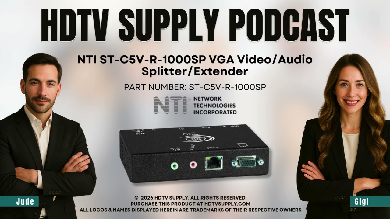 NTI ST-C5V-R-1000SP VGA Video/Audio Splitter/Extender