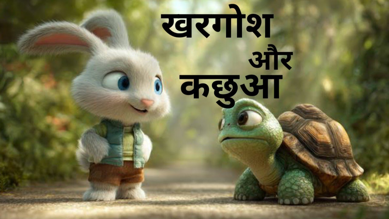 खरगोश और कछुआ की कहानी 🐢🐇 | Kids Moral Story in Hindi | Slow and Steady Wins the Race