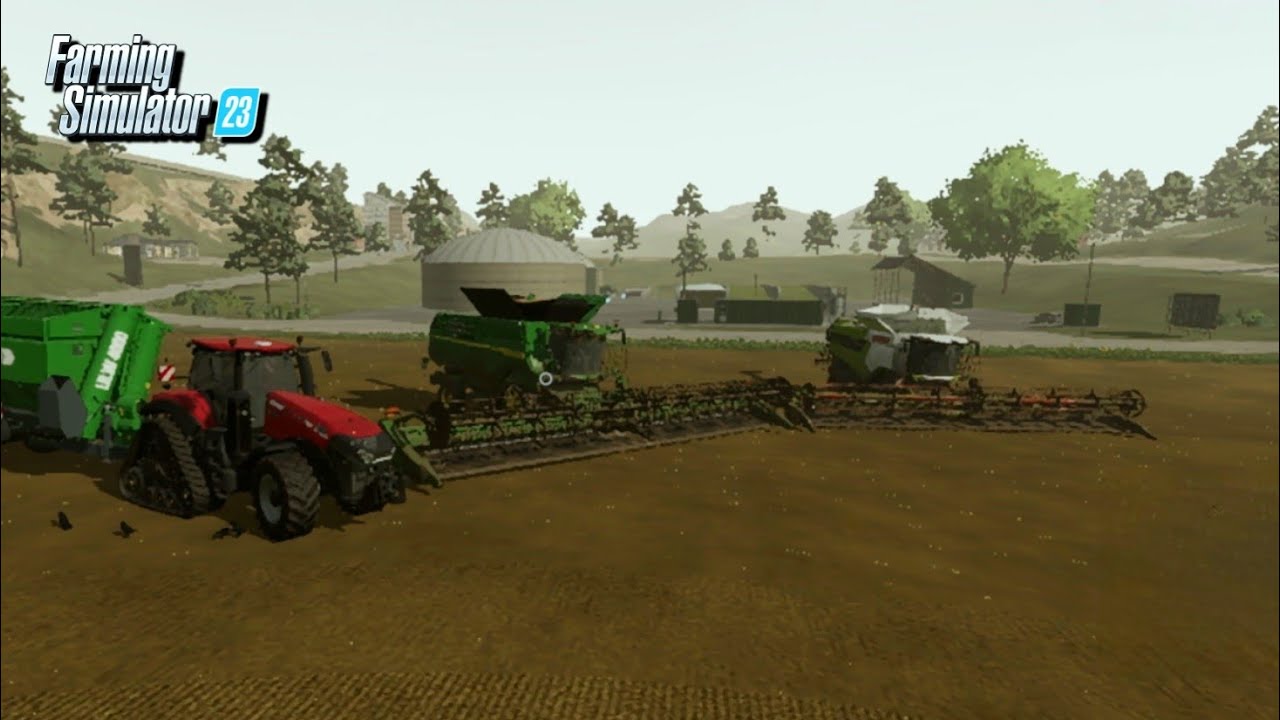 Terminando la Cosecha de Soja. ¡El Silo de la Granja Se lleno! FS23 [Map Amberstone] Timelapse Ep#42