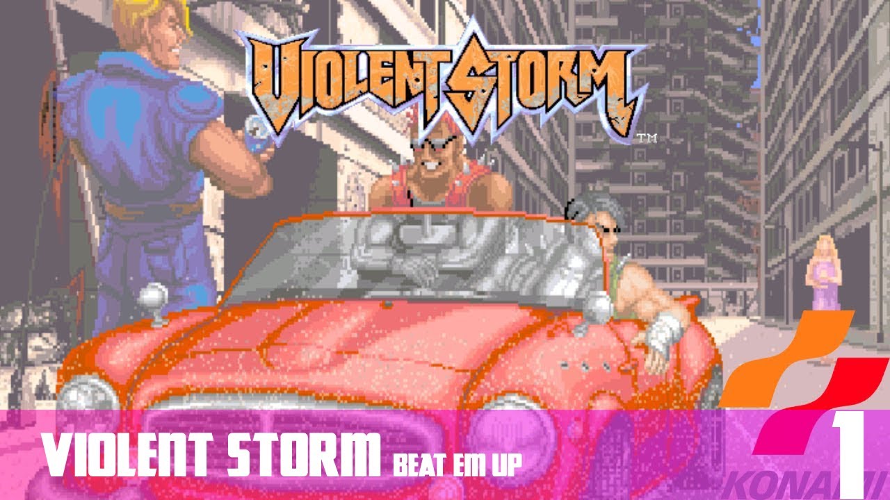 VIOLENT STORM BEAT EM UP ARCADE LONGPLAY FIGHT OLD GAMES [KONAMI]