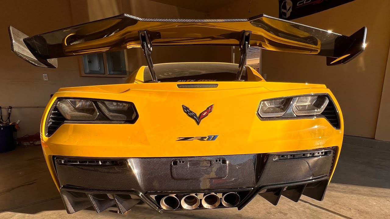 New APR performance carbon fiber diffuser for my manual c7 zr1!