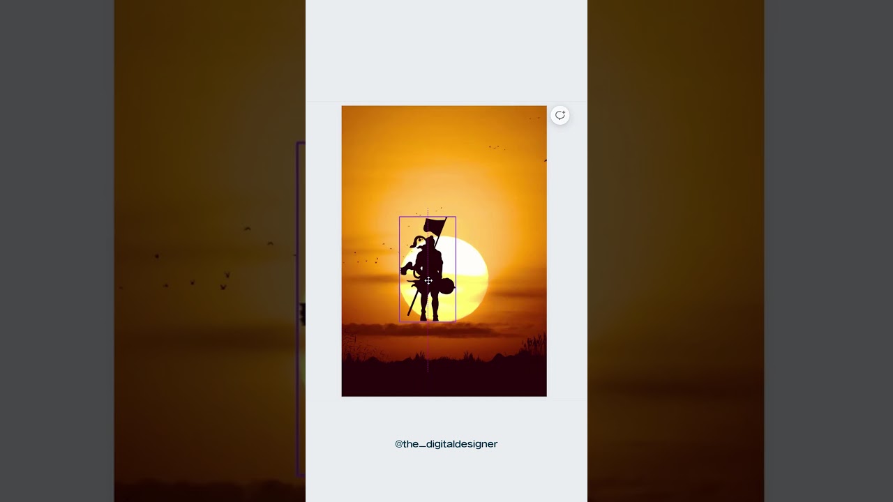 How to design a silhouette poster of Lord Hanuman on @canva #canvadesigner #canvatutorial