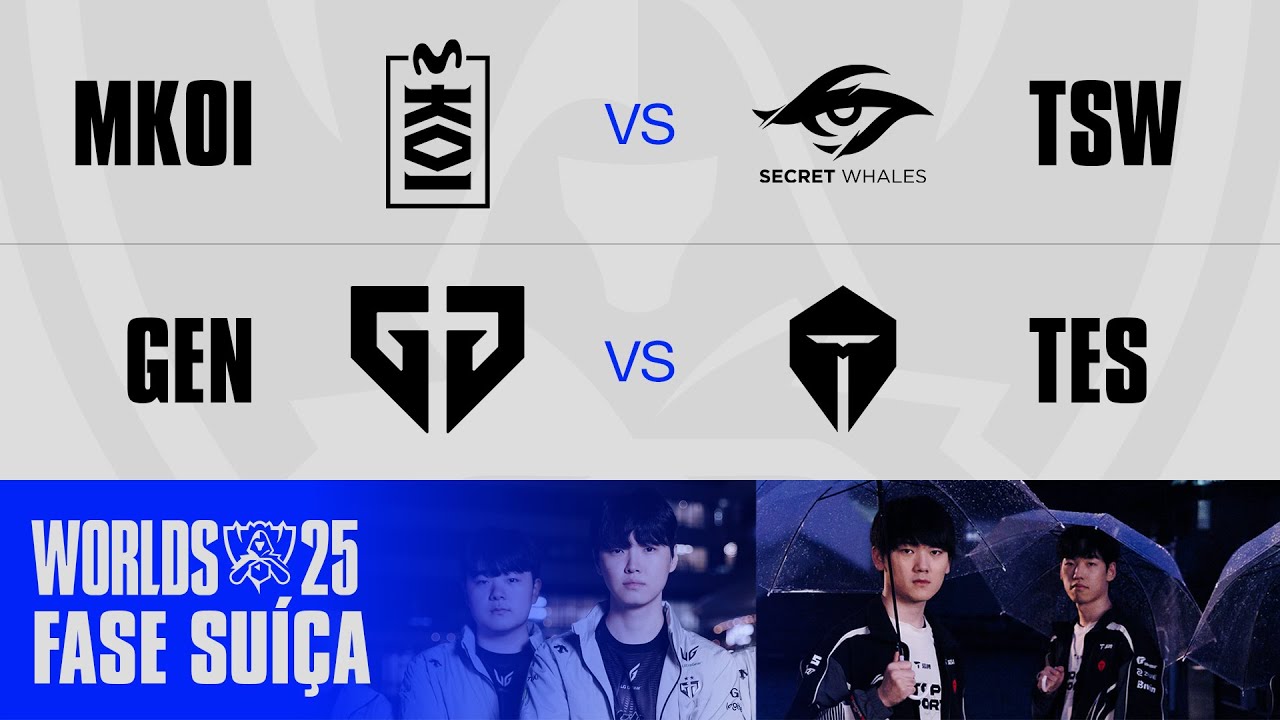 MKOI x TSW | GEN x TES | MD3 | WORLDS 2025 | Fase Su&iacute;&ccedil;a | Dia 7