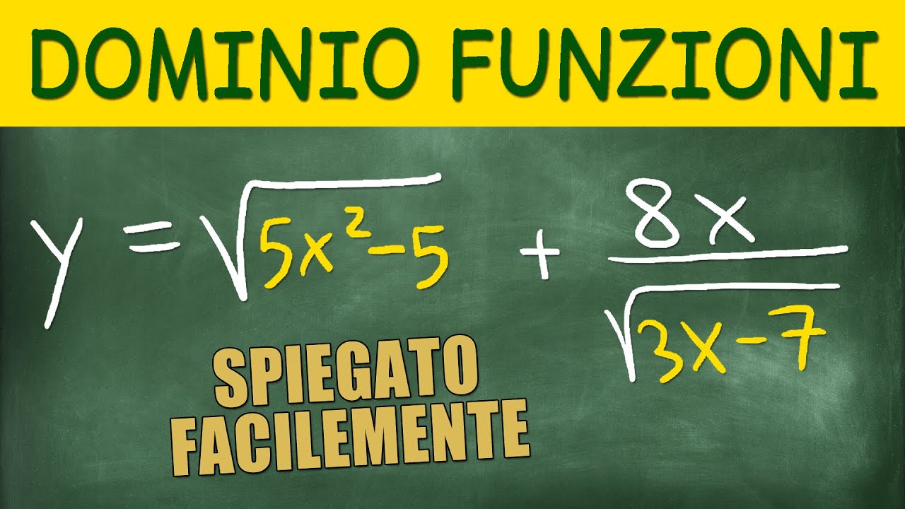 3 Esercizi Svolti sul Calcolo del Dominio di Una Funzione (Frazioni, Radici, Logaritmi)