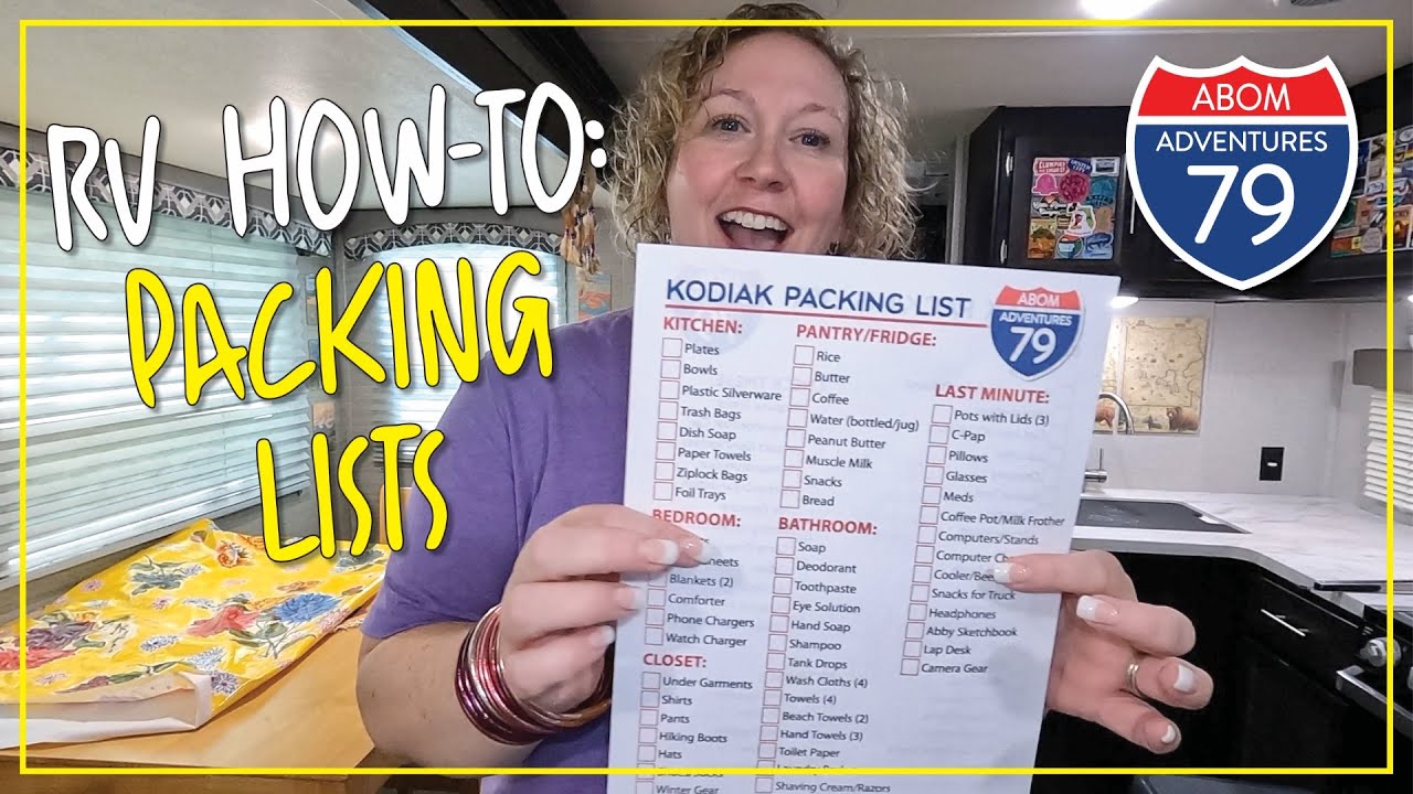 RV How-To: Lists for RV Packing