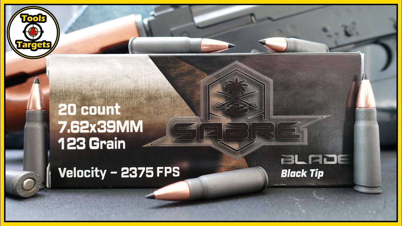 Steel Case Shredders!... NEW AAC 7.62x39 Sabre Blade Black Tip AMMO Ballistic Gel Test & Review!