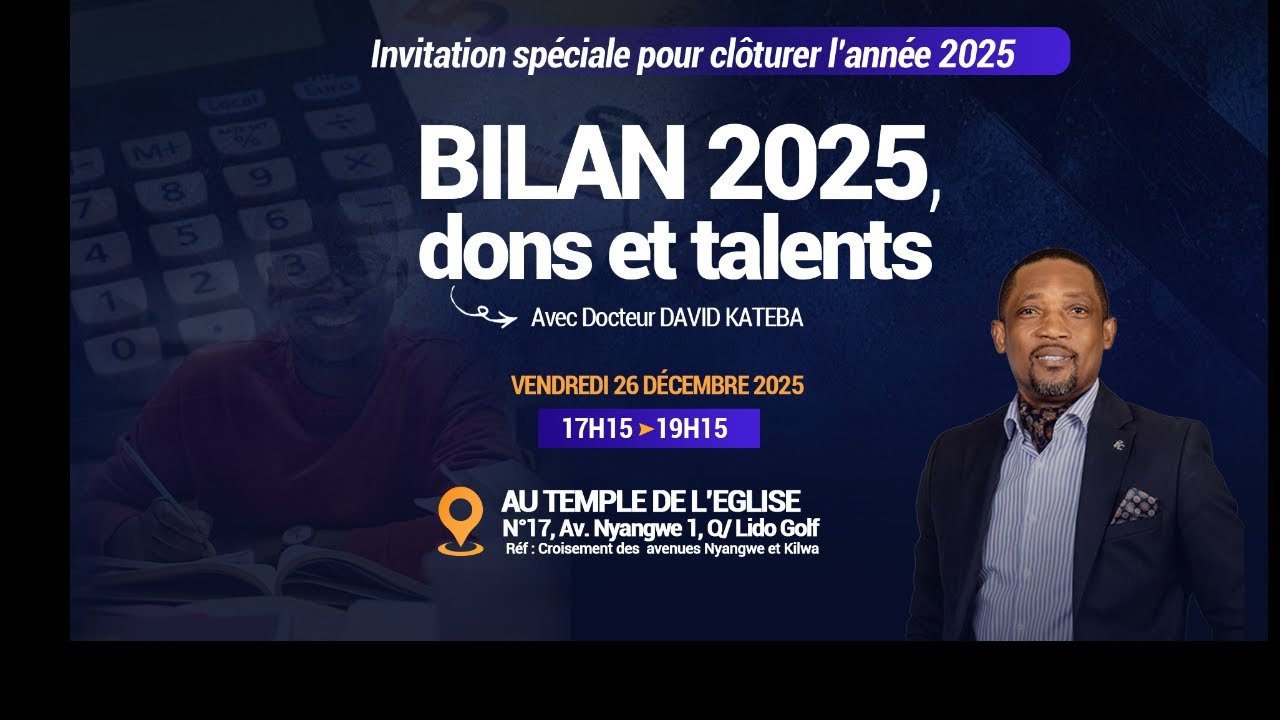 Bilan 2025, dons et talents | Docteur David KATEBA