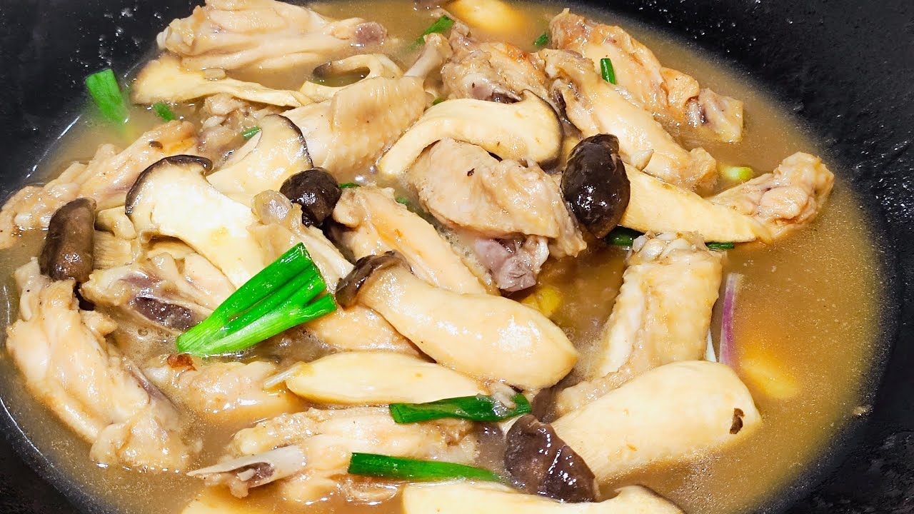 Resep Enak Masak  Sayap Ayam Dan Jamur Sau Cam Ku Ala Hongkong #cooking 
