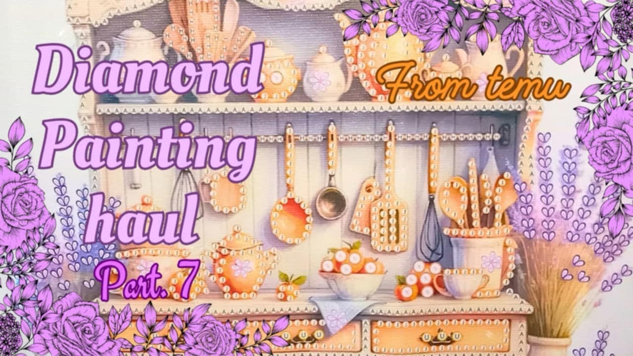 GIANT TEMU Diamond painting haul + unboxing part. 7