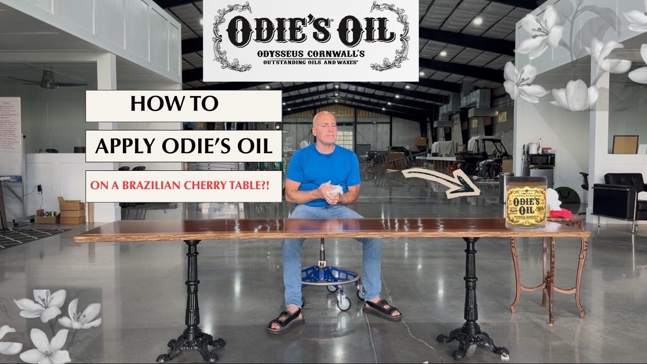 How to apply Odie's oil on a brazilian cherry table?! #diy