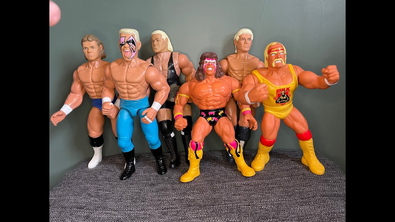 WCW Galoob and WWF/WWE Hasbro giant figures