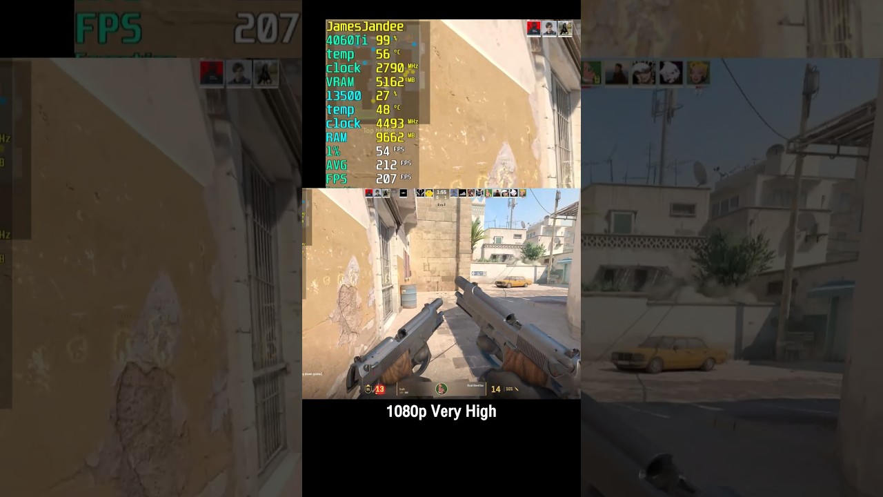 CS2 Counter-Strike 2 | RTX 4060 Ti 8GB and i5 13500 | Very High FSR 1080p 1440p #2