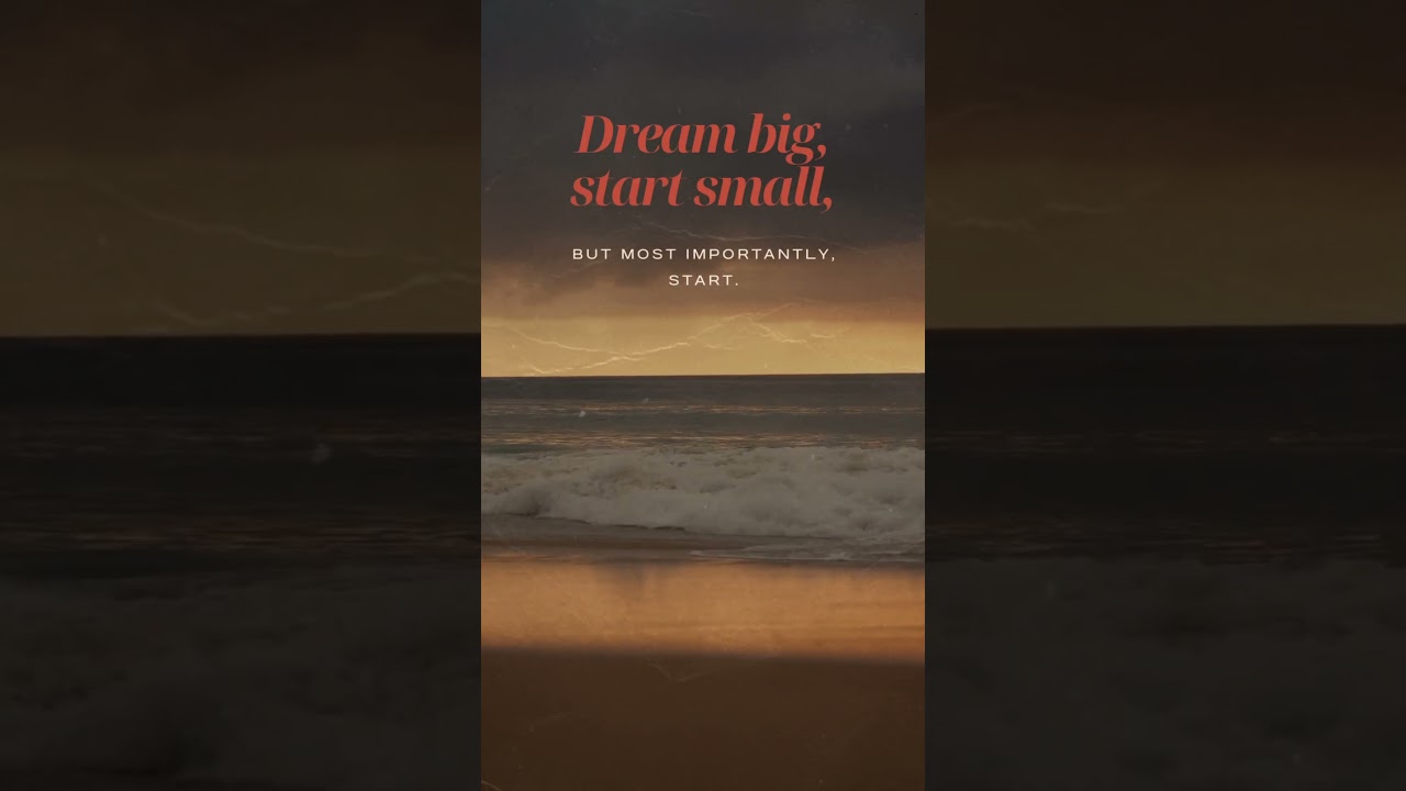 Start Small, Dream Big: Your Journey Begins Today #dailymotivation #journey #dream #positive