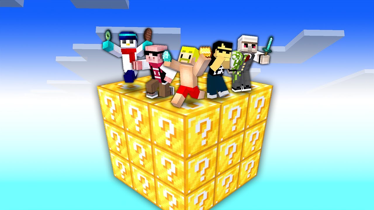 【マイクラ】ラッキーブロックだらけのスカイブロックがヤバすぎたｗｗ