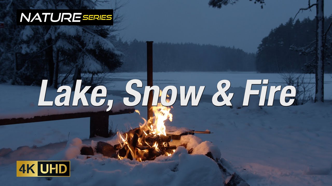 Hudson Valley Lakeside Campfire: 1 Hour of Winter Calm