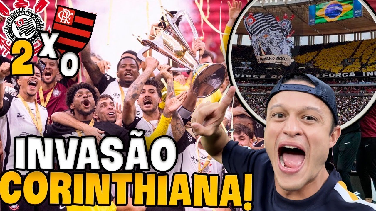 INVASÃO HISTÓRICA DA FIEL E CORINTHIANS CAMPEÃO DA SUPERCOPA DO BRASIL! Corinthians x Flamengo