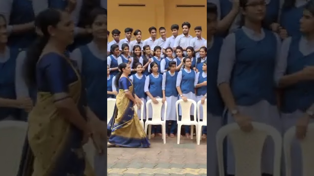 school teacher and school girl and boy trending Instagram reels video